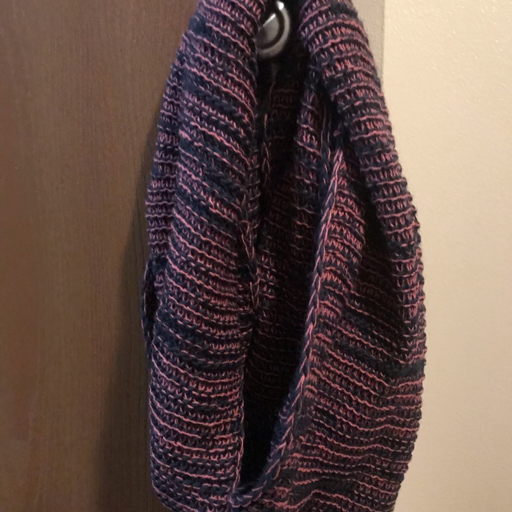 Two tone infinity scarf.